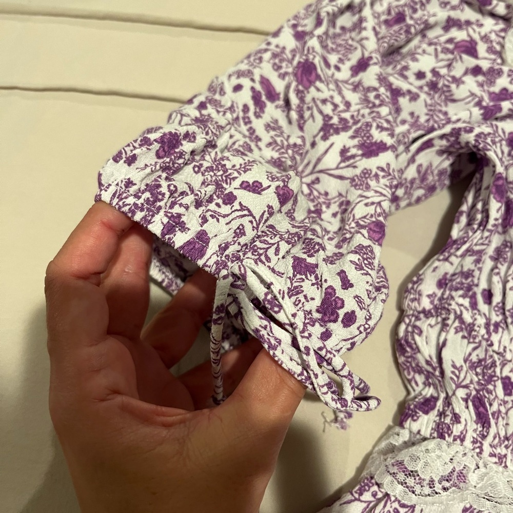 Floral Ruffle Mini Dress - Picture 7 of 10